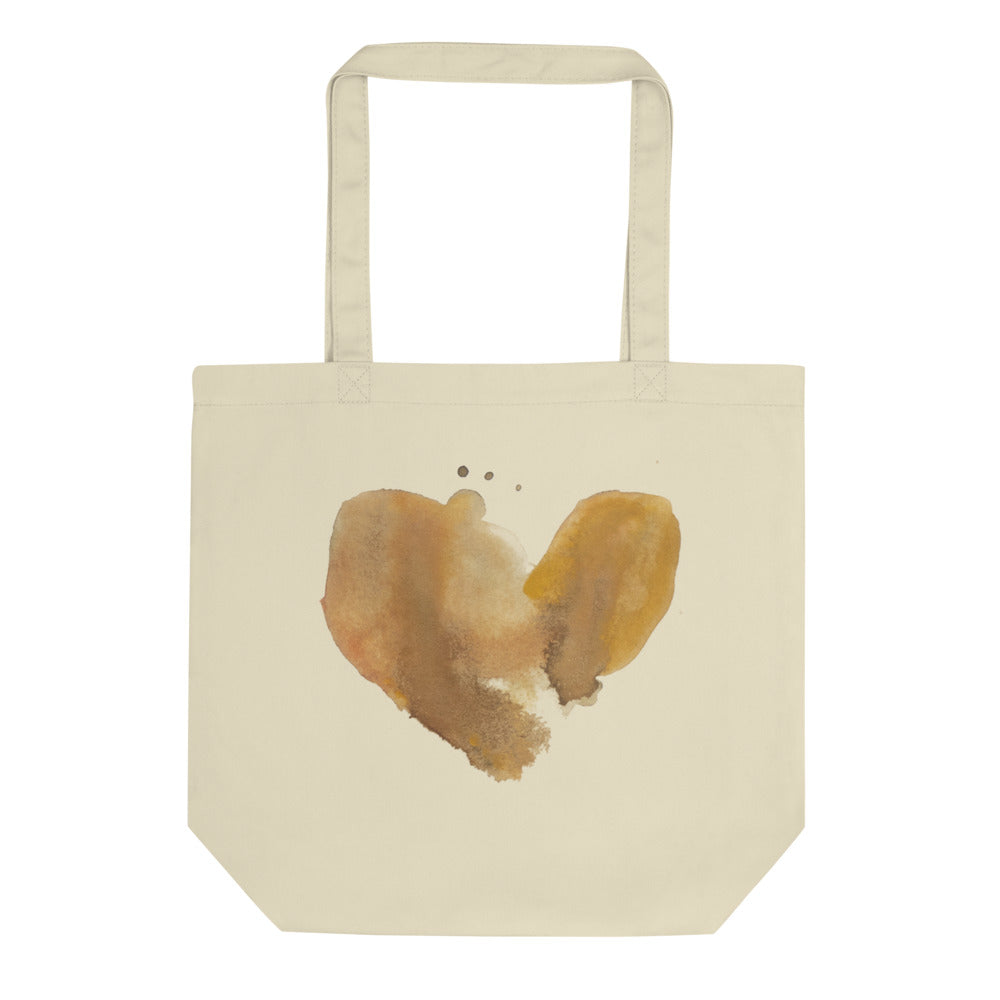 Coffee Stained Heart Tote
