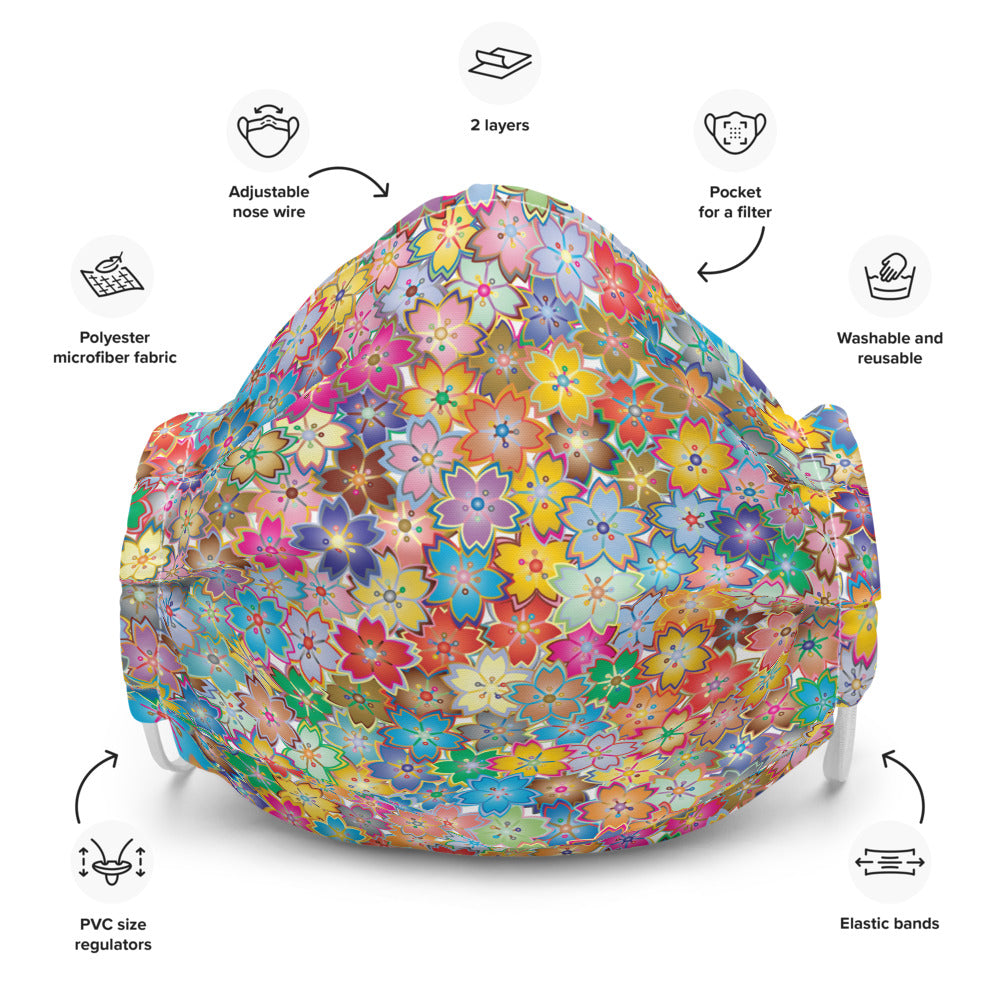 Floral Mosaic ~ Premium face mask