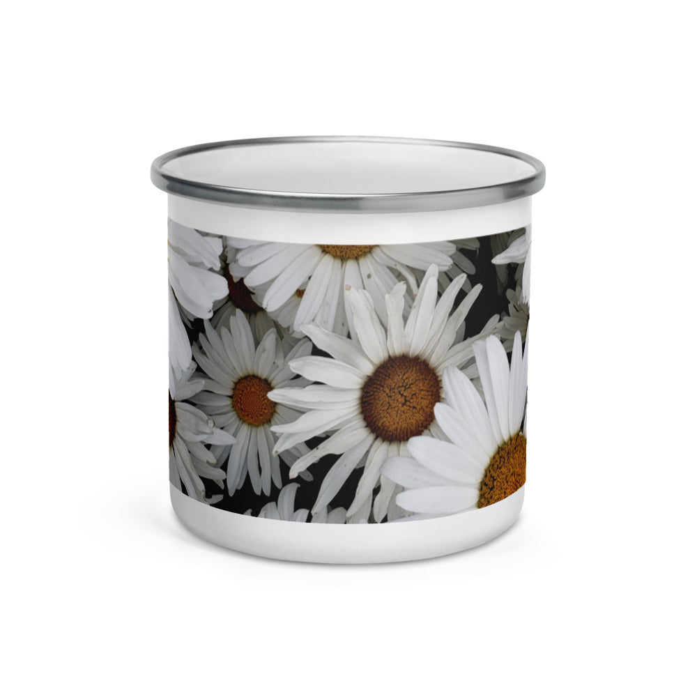 White Alaskan Daisy Camping Mug