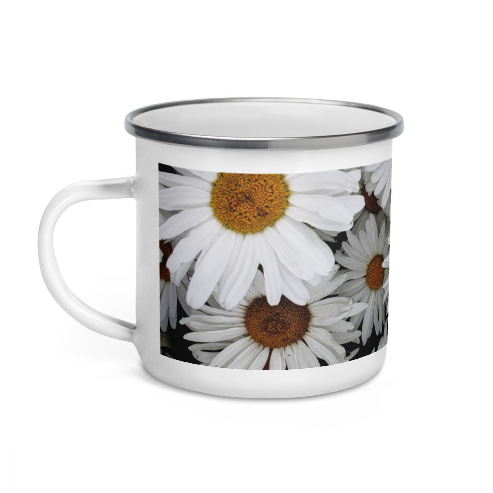 White Alaskan Daisy Camping Mug