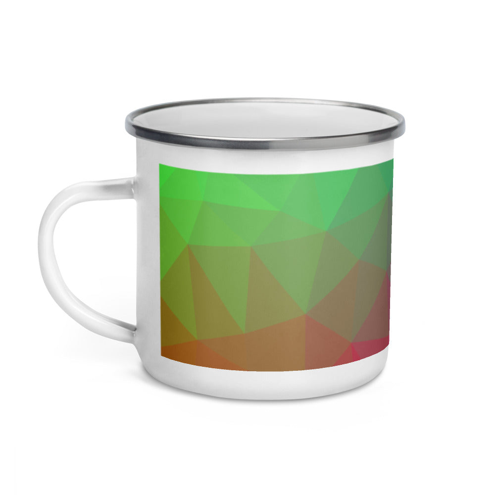 Colorful Geometric Enamel Mug
