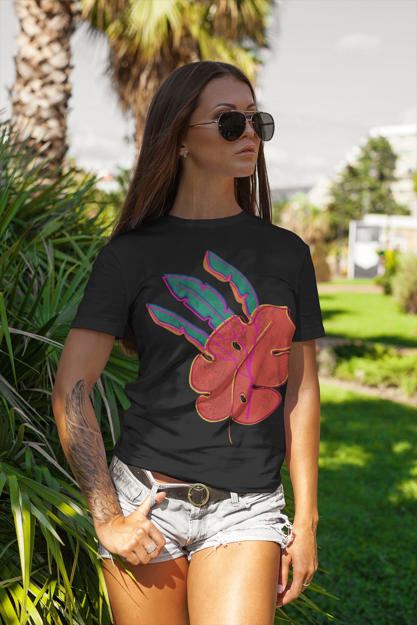 Artsy Tropical Leaves